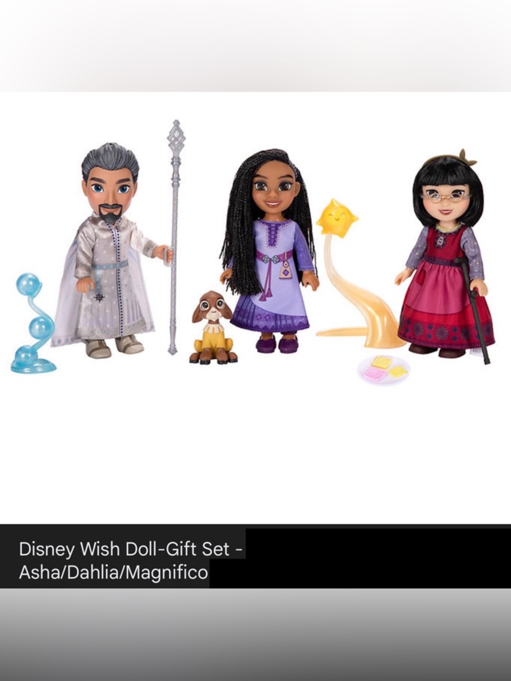 Disney Wish Doll-Gift Set - Petite - Asha/Dahlia/Magnifico, NWT